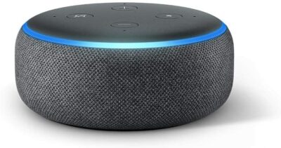 Echo Dot (3.ª generación) - Altavoz inteligente con Alexa, tela de color antracita, al completo