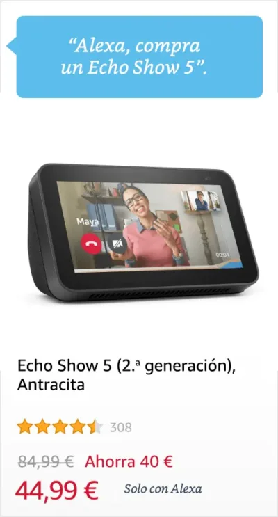 Echo Show 5 (2a. generación), Antracita