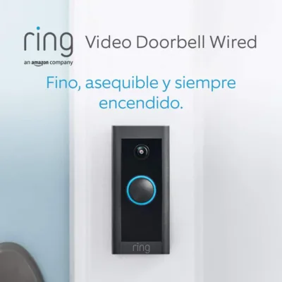 Ring Video Doorbell Wired de Amazon- vídeo HD, detección de movimiento avanzada e instalación mediante cableado | Prueba gratuita de 30 días del plan Ring Protect