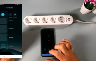 TAOCOCO Regleta inteligente, Smart Power Strip con 4 zócalos y 3 USB, Admite control por voz:Control remoto:Temporizador para la aplicación:Compatible con Alexa Google Home e IFTTT Multiplex Smart.
