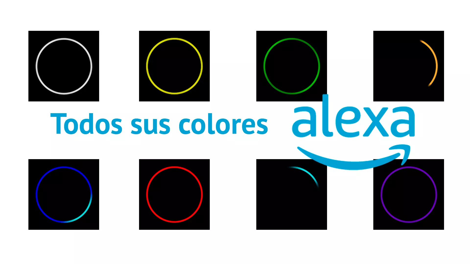 Qué significa la luz roja, naranja, azul o blanca de los altavoces Alexa de