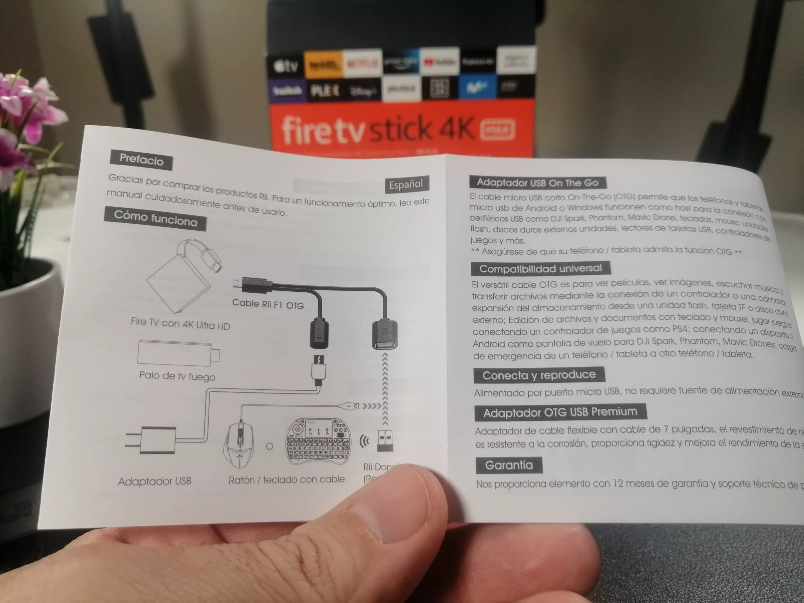 Conexiones del OTG con el Fire TV Stick