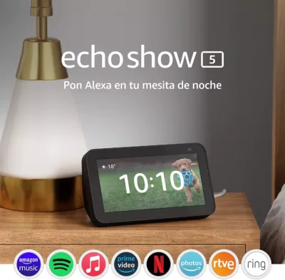 Echo Show 5 (2.ª generación, modelo de 2021) | Pantalla inteligente con Alexa y cámara de 2 MP | Antracita | oferta primavera