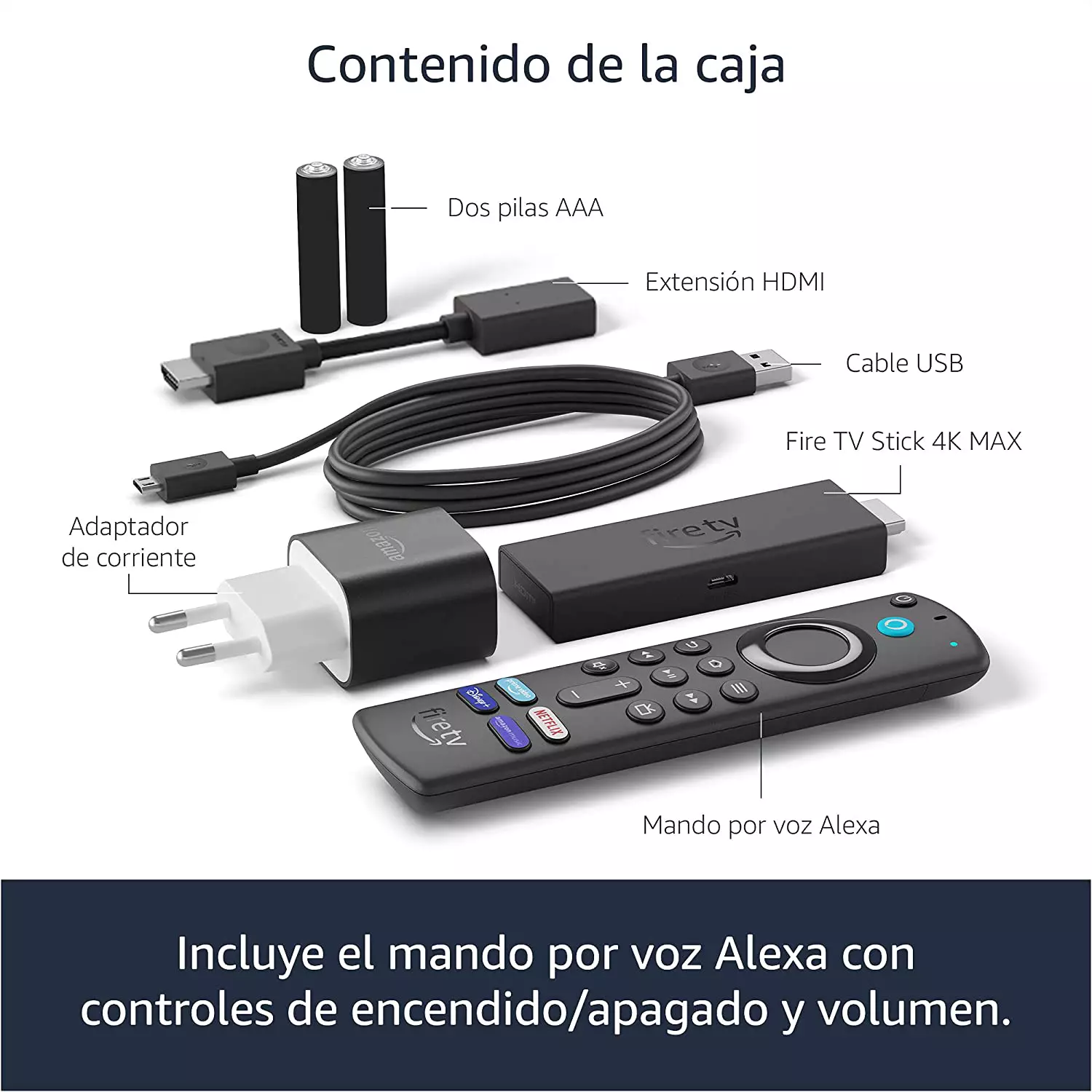 Fire TV Stick 4K Max con Wi-Fi 6 y mando por voz Alexa (incluye controles para el televisor) - Datos Técnicos