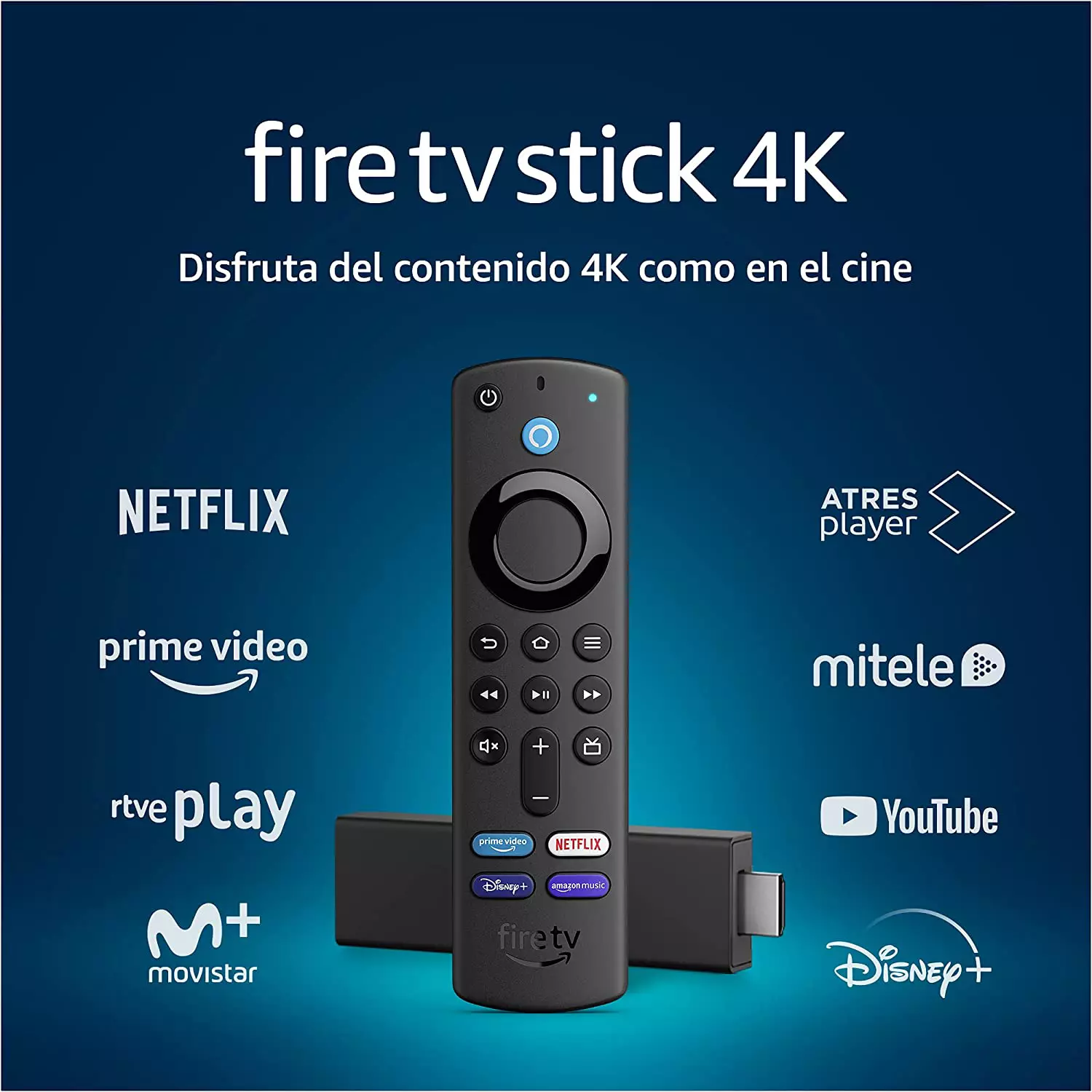 Oferta Especial Fire TV Stick 4K con mando por voz Alexa (incluye controles para el televisor) por solo 34,99€