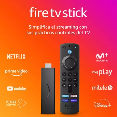 Oferta Especial Fire TV Stick con mando por voz Alexa (incluye controles del TV), dispositivo de streaming HD por solo 24,99€