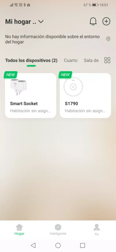 Smart Socket Gosund SP211 conectado en la app