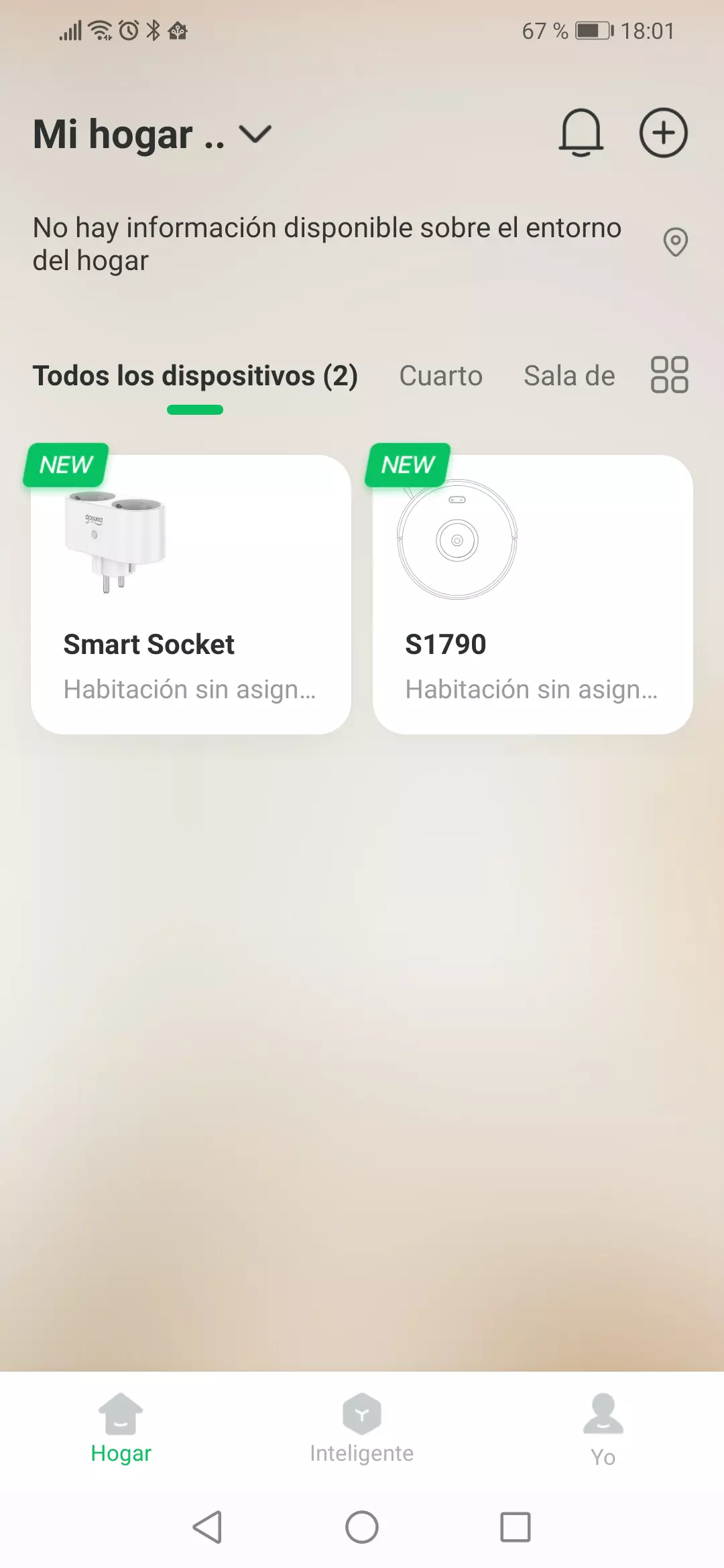 Smart Socket Gosund SP211 conectado en la app