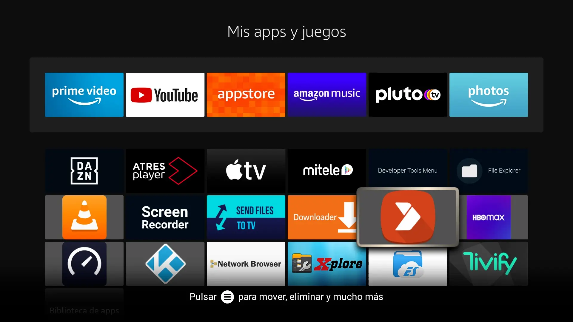 07 Botón Aptoide TV en Mis apps y juegos de Fire TV Stick