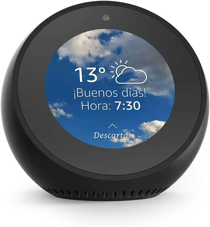 Amazon Echo Spot de color negro para controlar por la voz tu Roomba