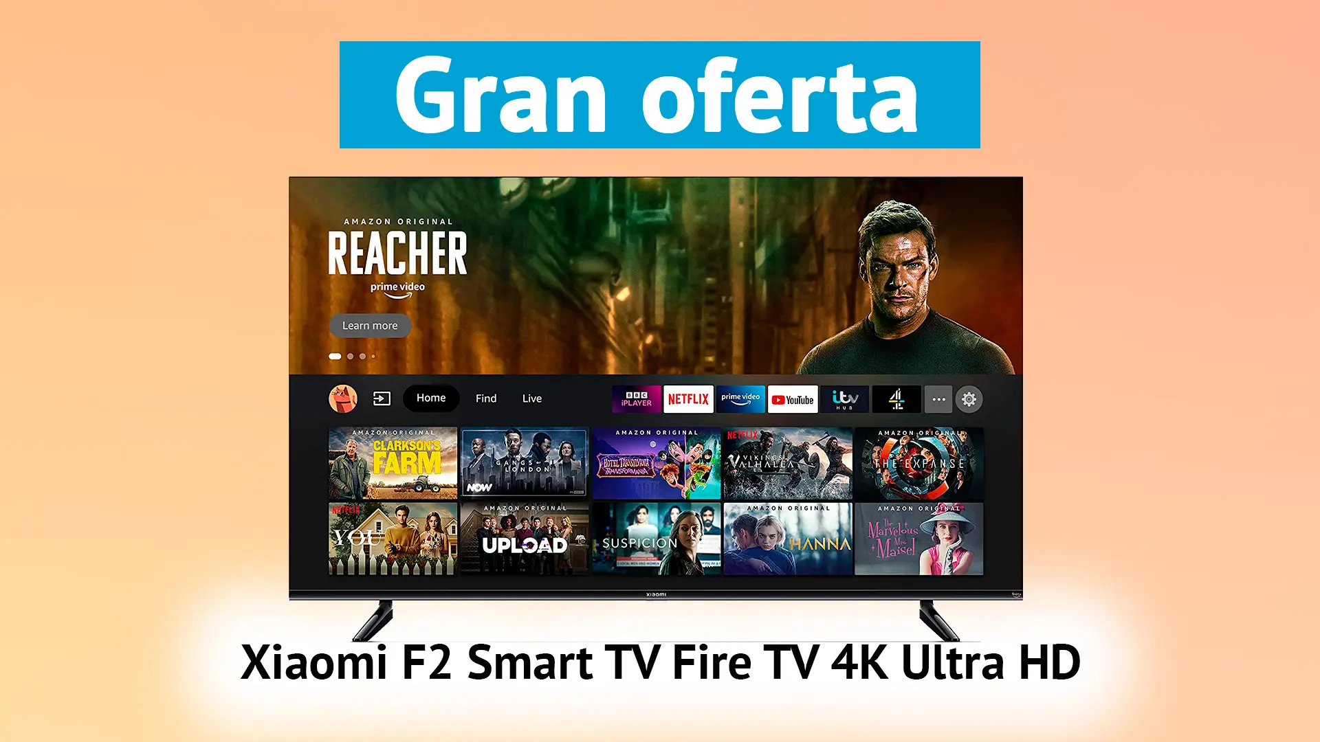 Oferta Xiaomi F2 Smart TV Fire TV 4K Ultra HD espectacular lista para disfrutarla