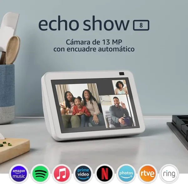 Echo Show 8 (2.ª generación, modelo de 2021) | Pantalla HD inteligente con Alexa y cámara de 13 MP para el Amazon Black Friday 2022