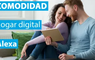 La comodidad en una casa inteligente, en un hogar digital con Alexa