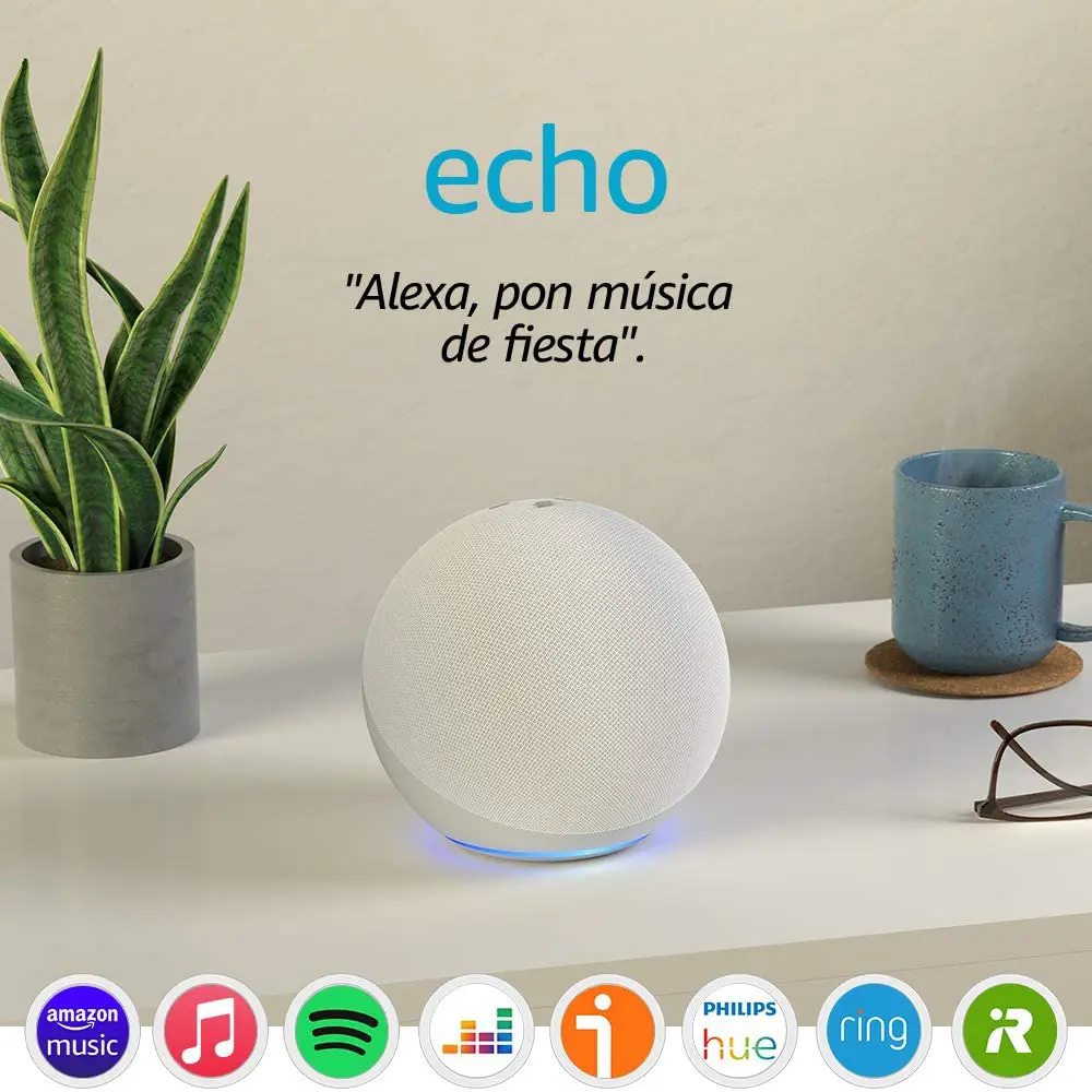 Echo (4.ª generación) | Sonido de alta calidad, controlador de Hogar digital integrado y Alexa