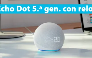 Echo Dot (5.ª generación, modelo de 2022) con reloj. Altavoz inteligente Bluetooth con reloj y Alexa
