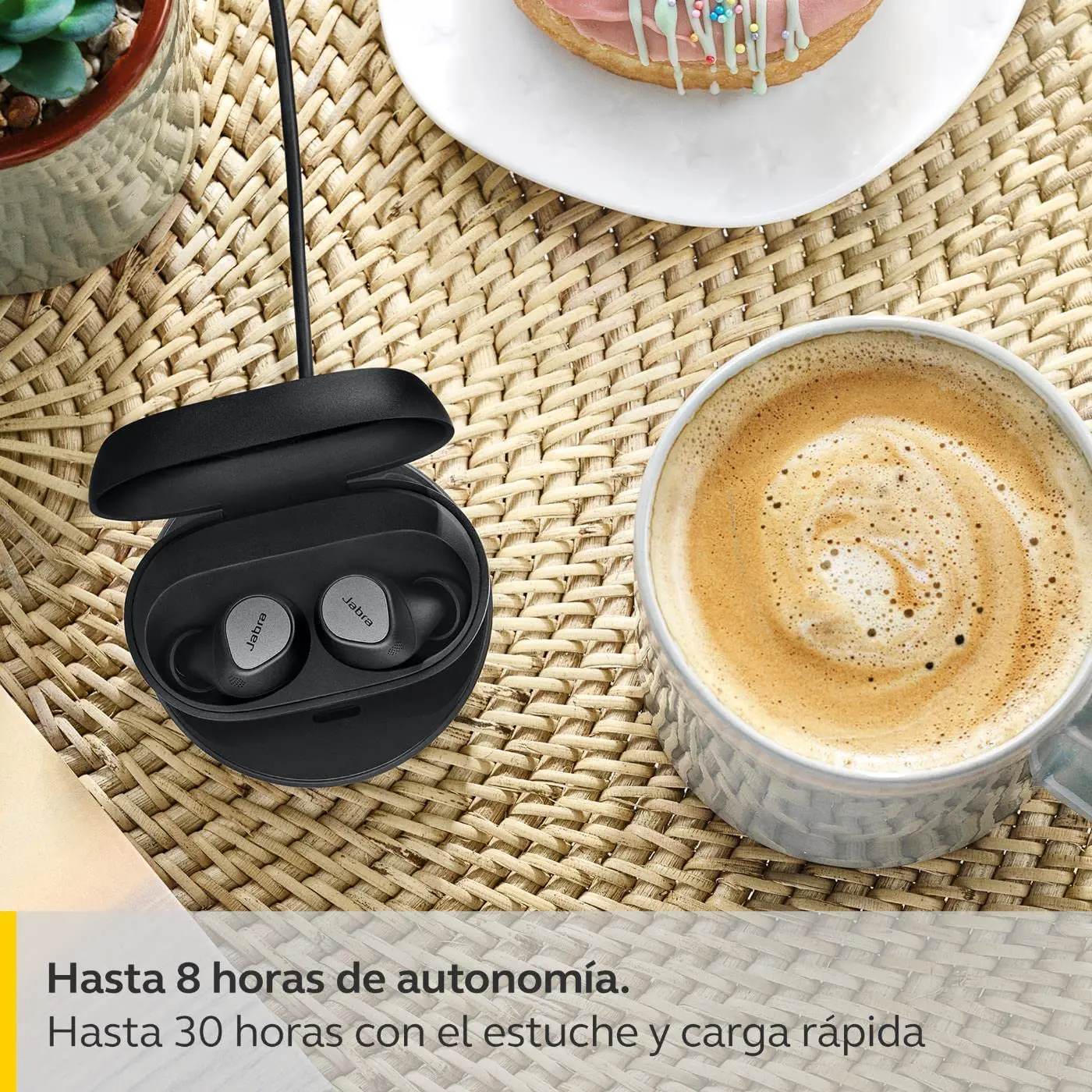 Jabra Elite 7 Pro Bluetooth In-Ear - Auriculares inalámbricos True Wireless con cancelación activa del ruido ajustable - Jabra MultiSensor Voice para llamadas claras - 8 mas 30 horas de autonomía