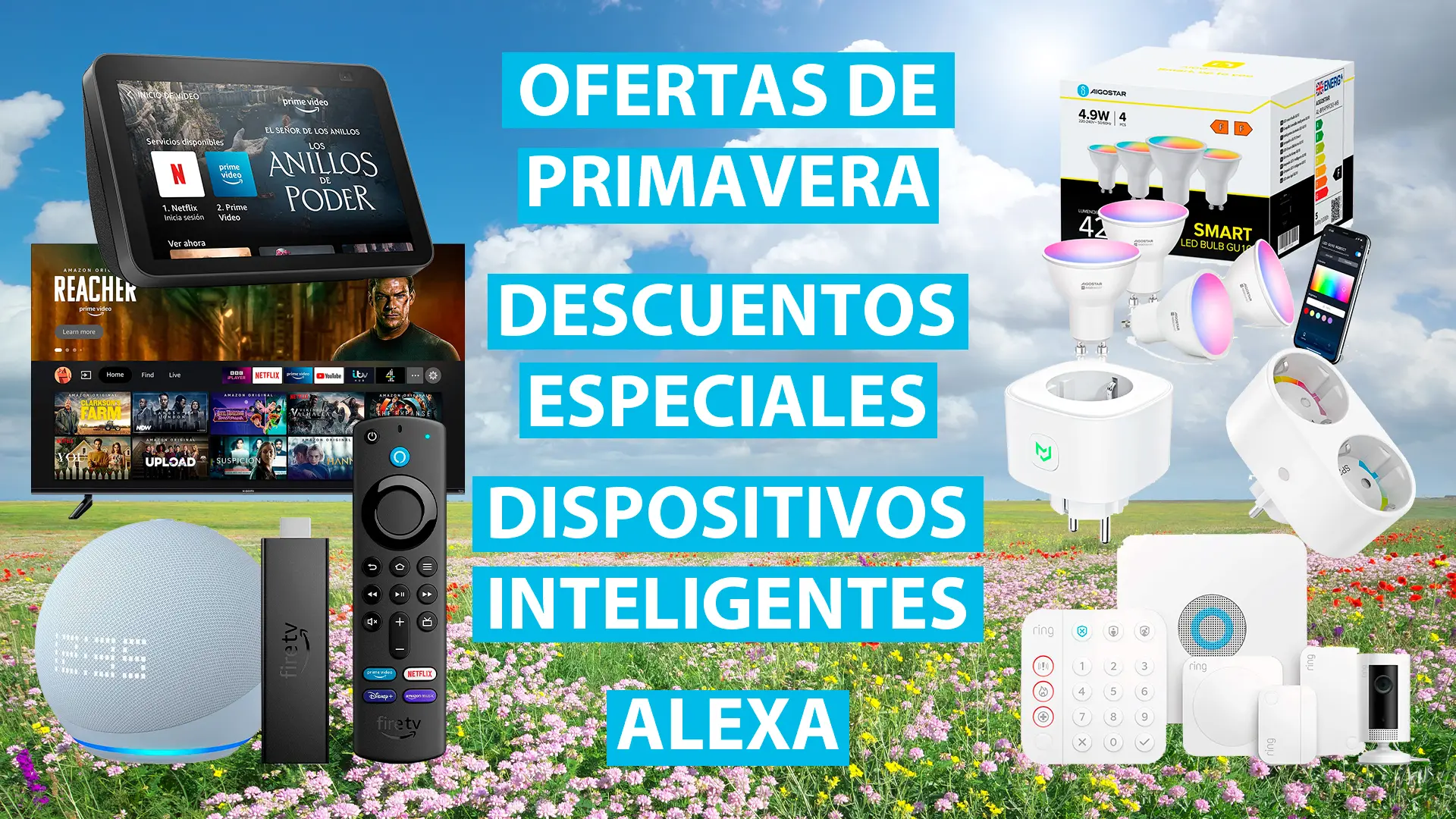 Ofertas de Primavera Amazon con descuentos en vivo de dispositivos Alexa