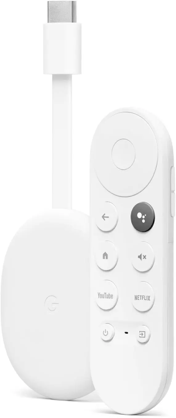 Google Chromecast TV (4K) Nieve - Trae Entretenimiento a tu televisor Mediante búsqueda de Voz. Transmite películas, Series o Netflix con hasta 4K HDR de Calidad